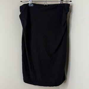 SHEIN Charcoal Ribbed Black Knit Pencil Skirt | Tube Top Xs